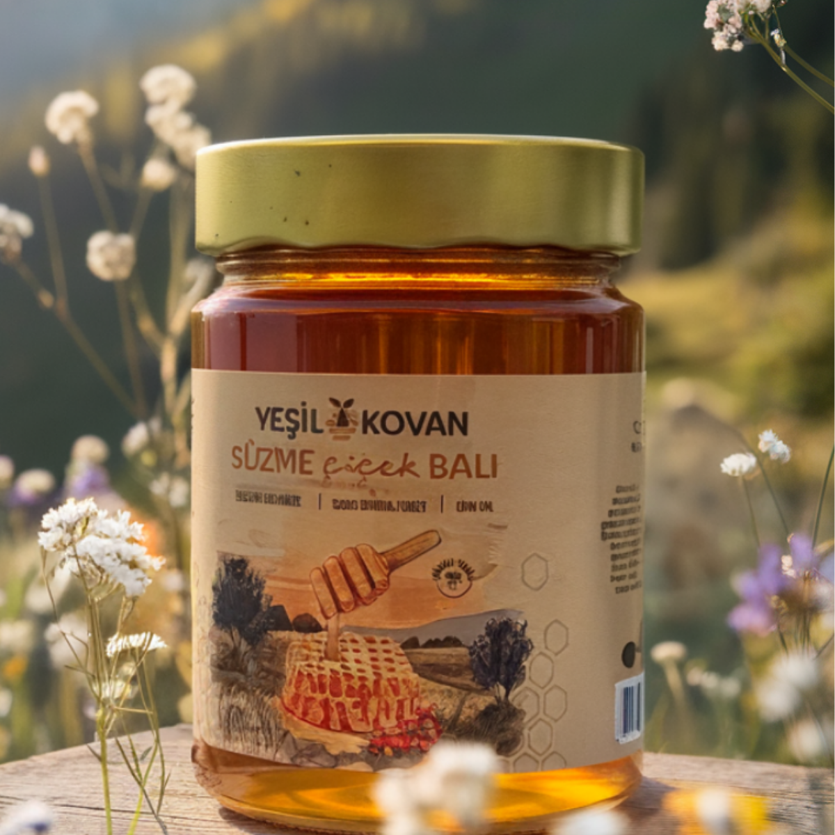 Yüksek Yayla Çiçek Balı 450 Gr - Cam Kavanoz