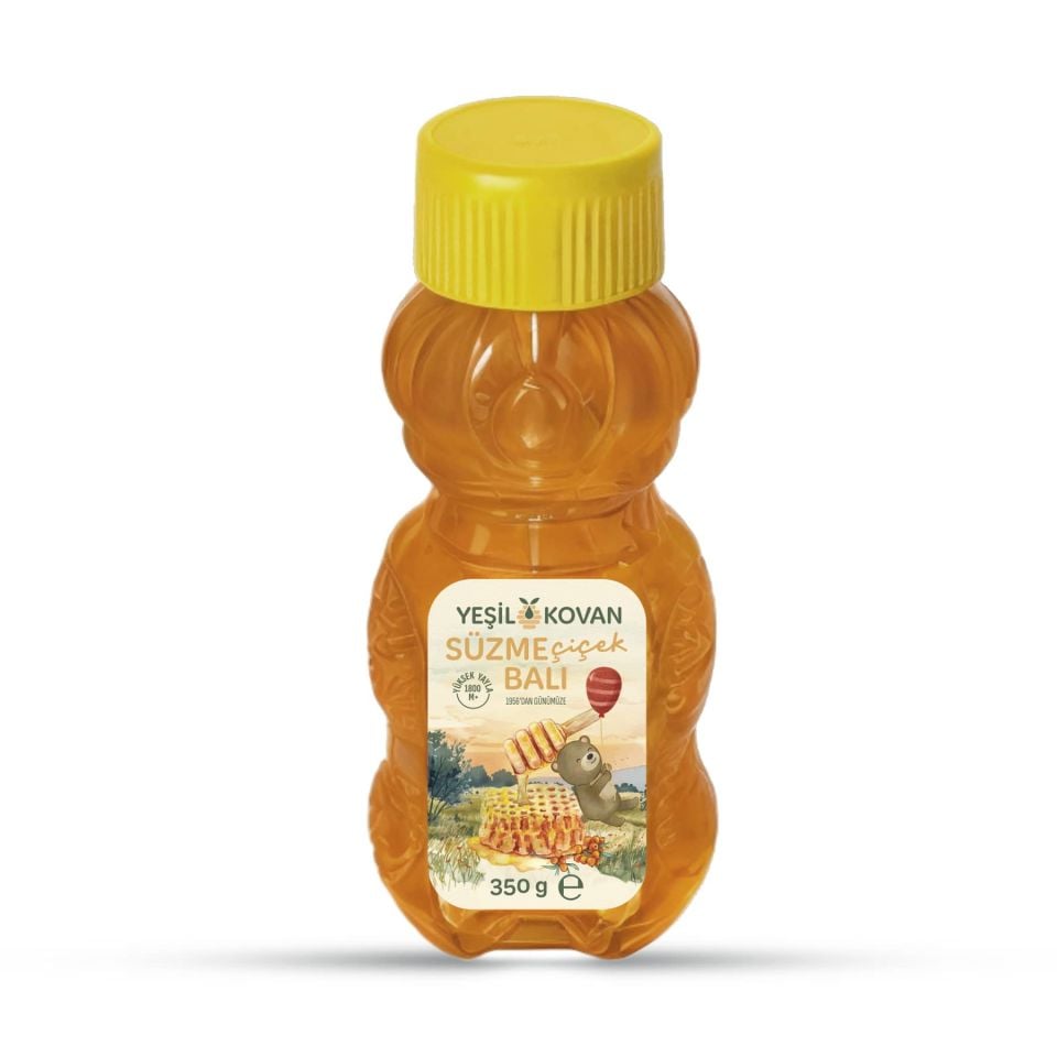 Yüksek Yayla Çiçek Balı 350 Gr - Ayıcık Sıkılabilir Şişe