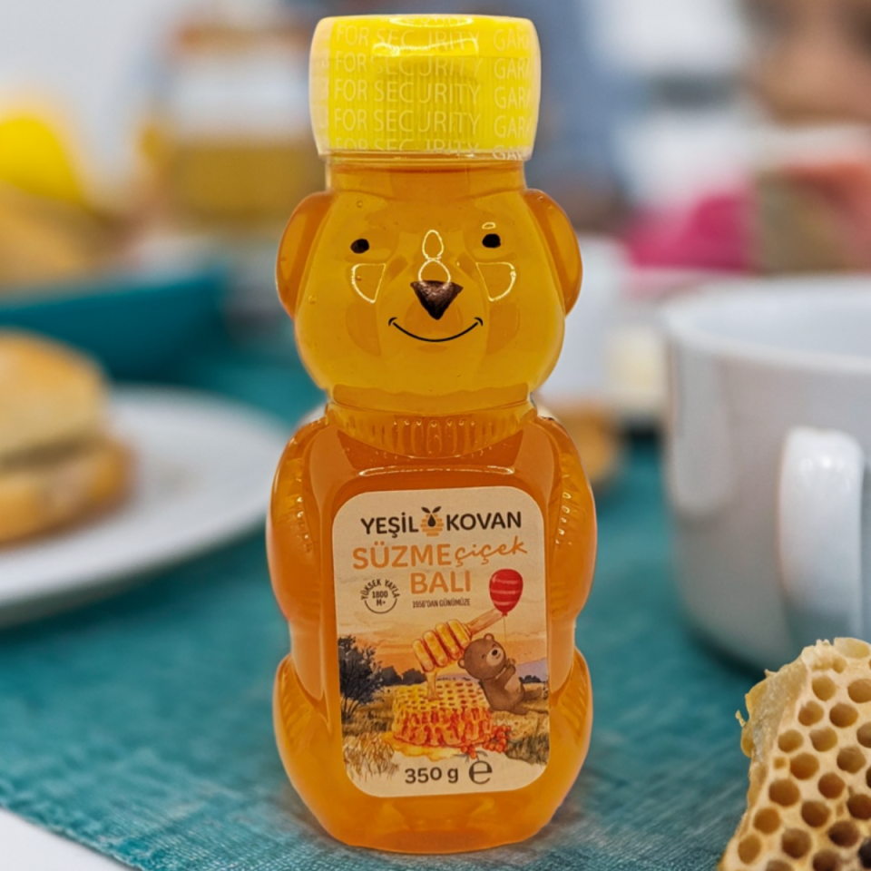 Yüksek Yayla Çiçek Balı 350 Gr - Ayıcık Sıkılabilir Şişe