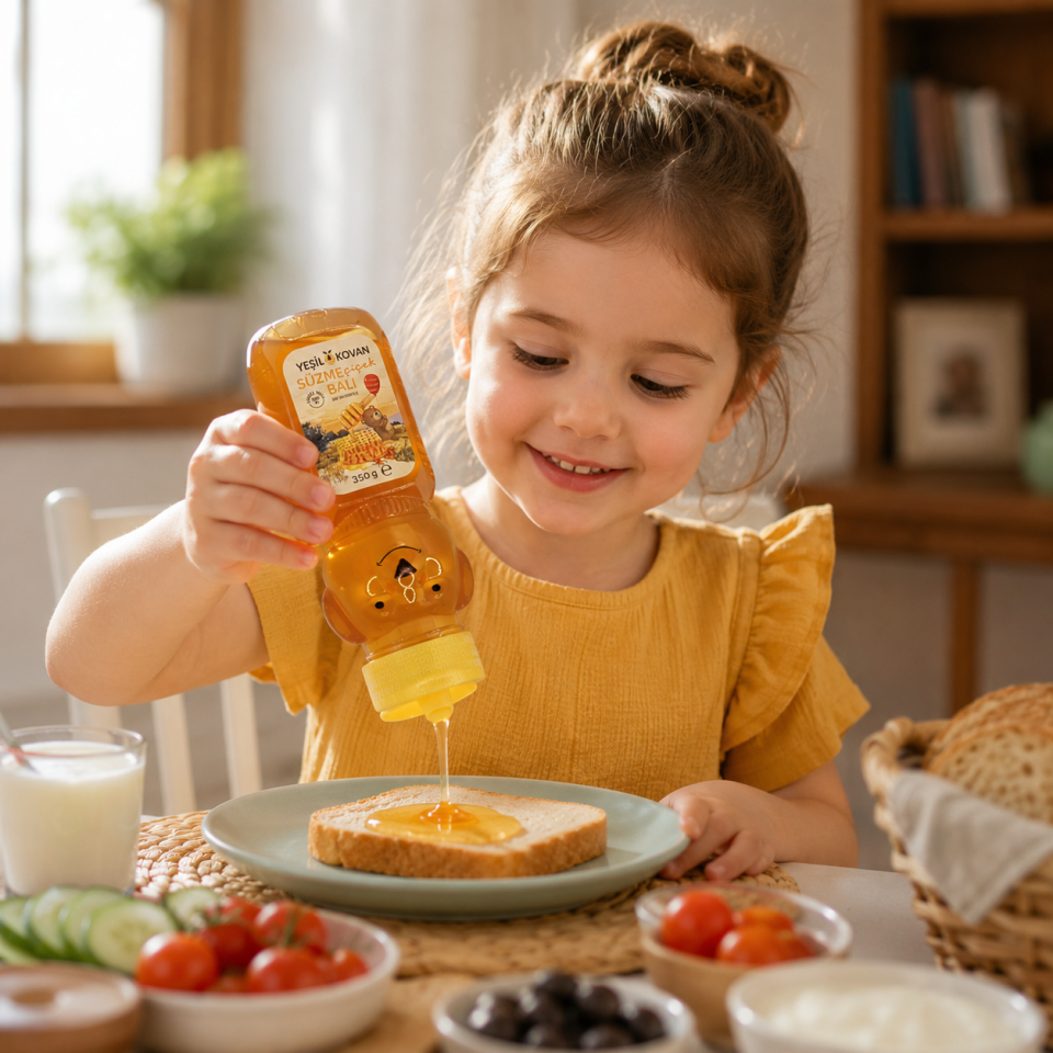 Çocuklara Özel Ayıcık Şişede Çiçek Balı 350 Gr
