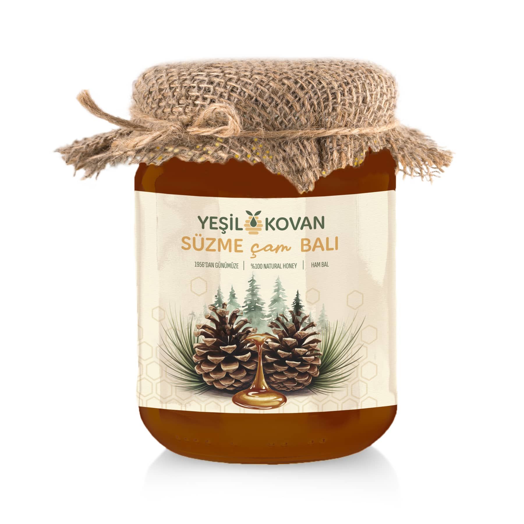 Süzme Çam Balı 450 Gr - Cam Kavanoz