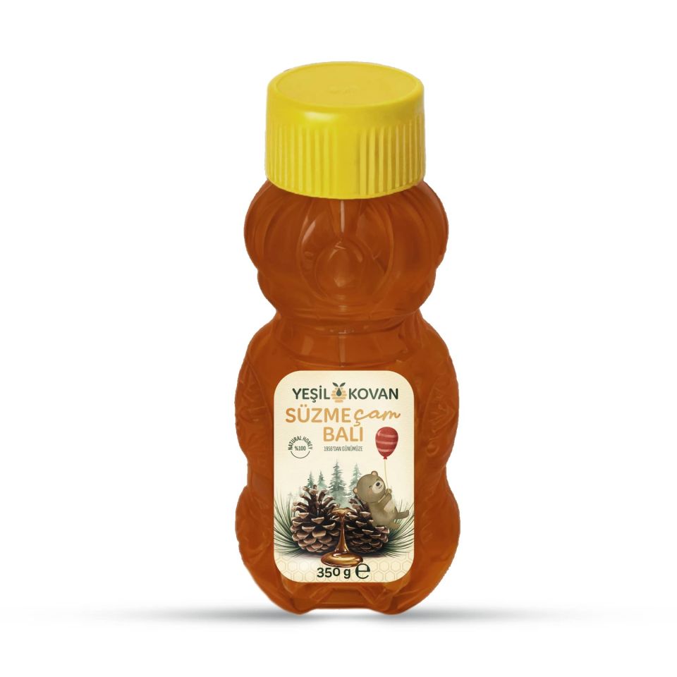 Süzme Çam Balı 350 Gr - Ayıcık Sıkılabilir Şişe
